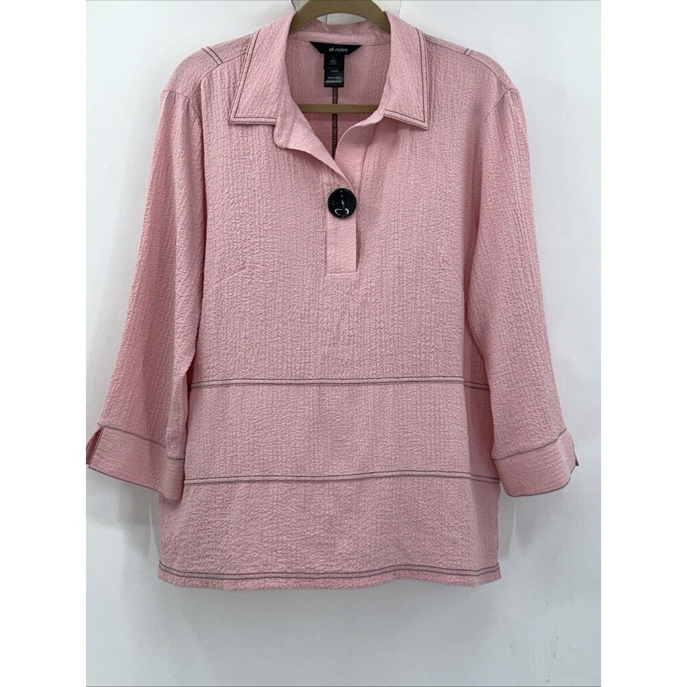Ali Miles Blouse Pink Size Large